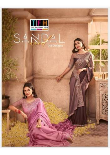 SANDAL WOOD HIT DEISGNS BY TFH FANCY DESIGNER SAREES WHOLESALER IN INDIA
